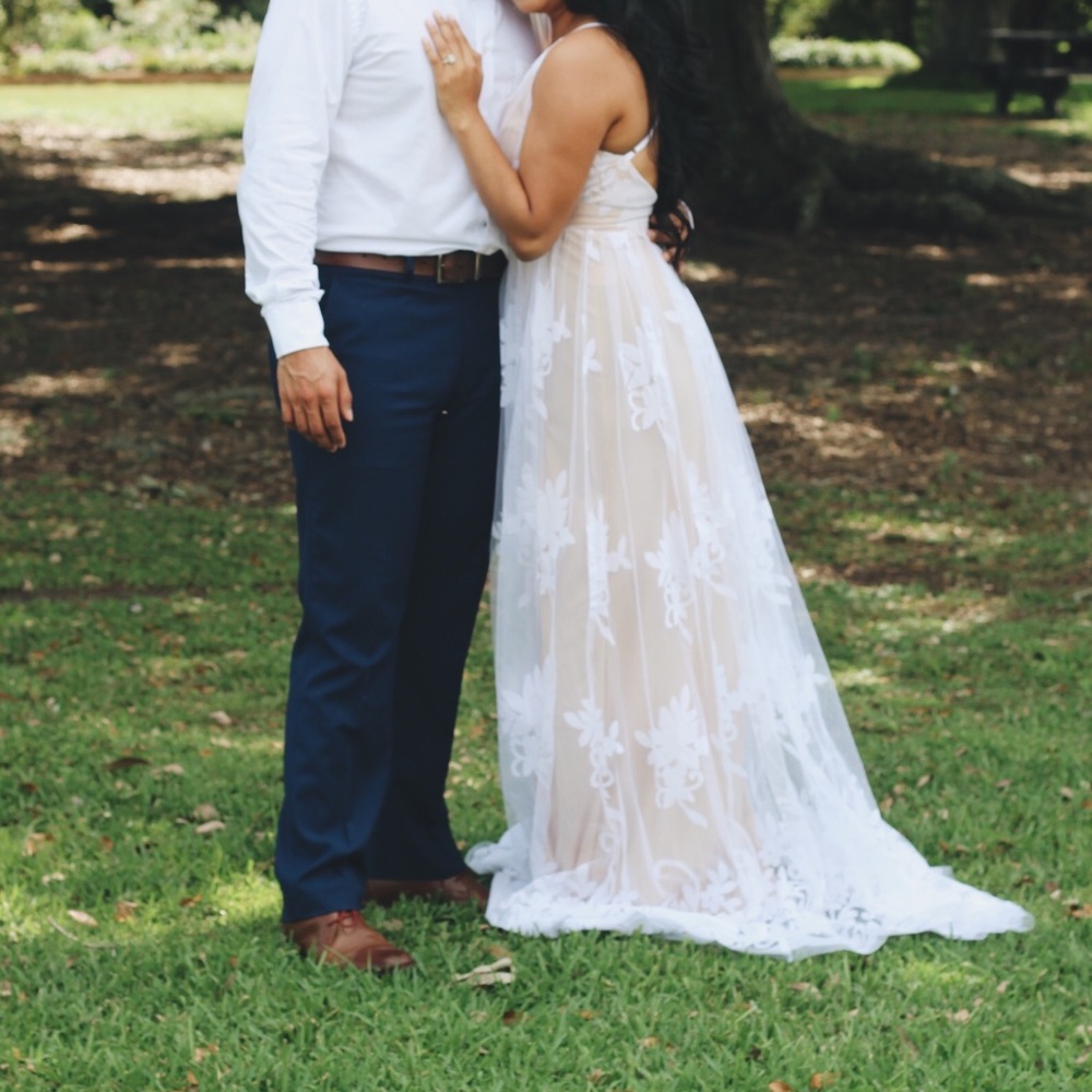 White lace dress